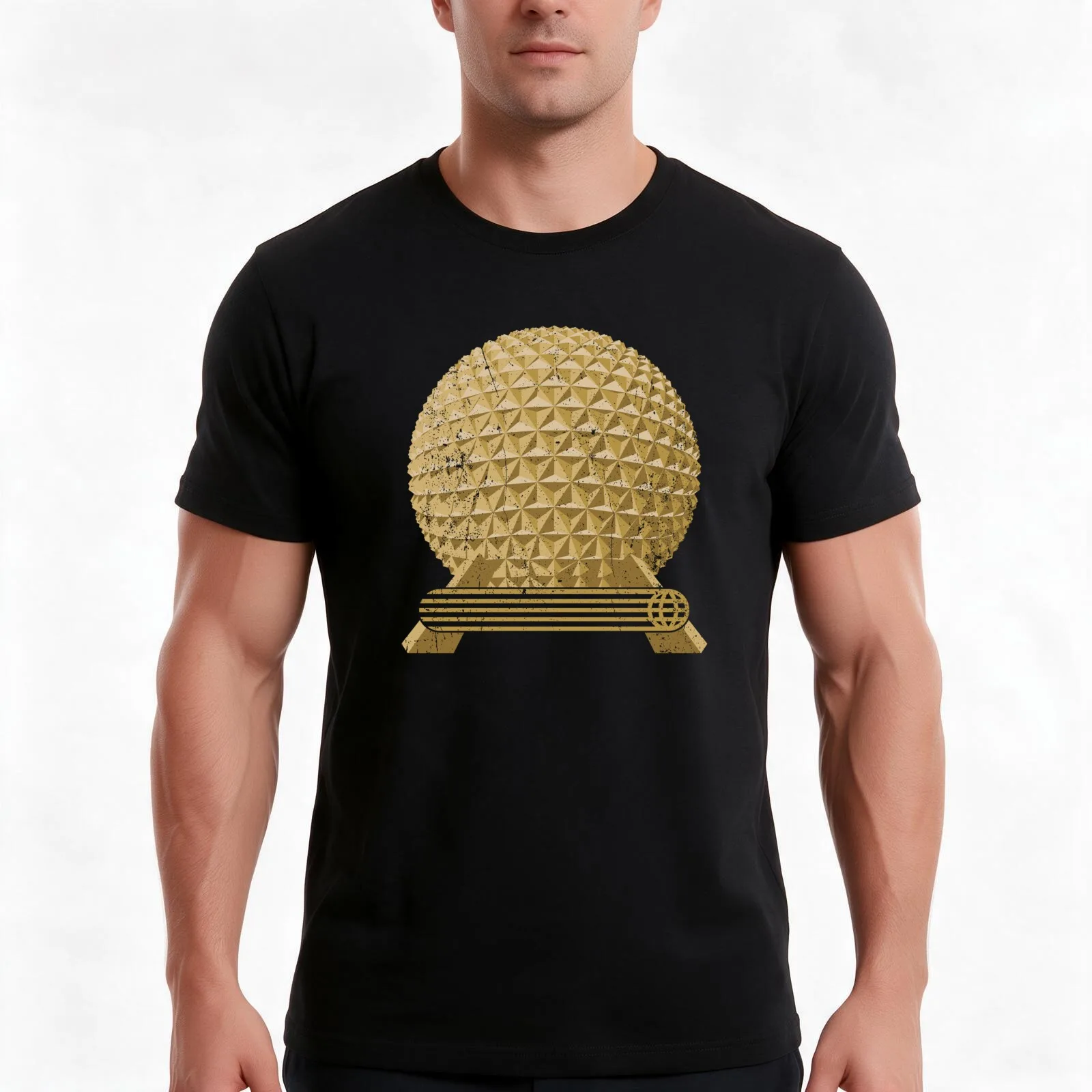 EPCOT Icon: SE T-Shirt, Summer Casual Cotton Tee, Oversized Streetwear Tops, Vintage Graphic Print, Loose Fit Short Sleeve