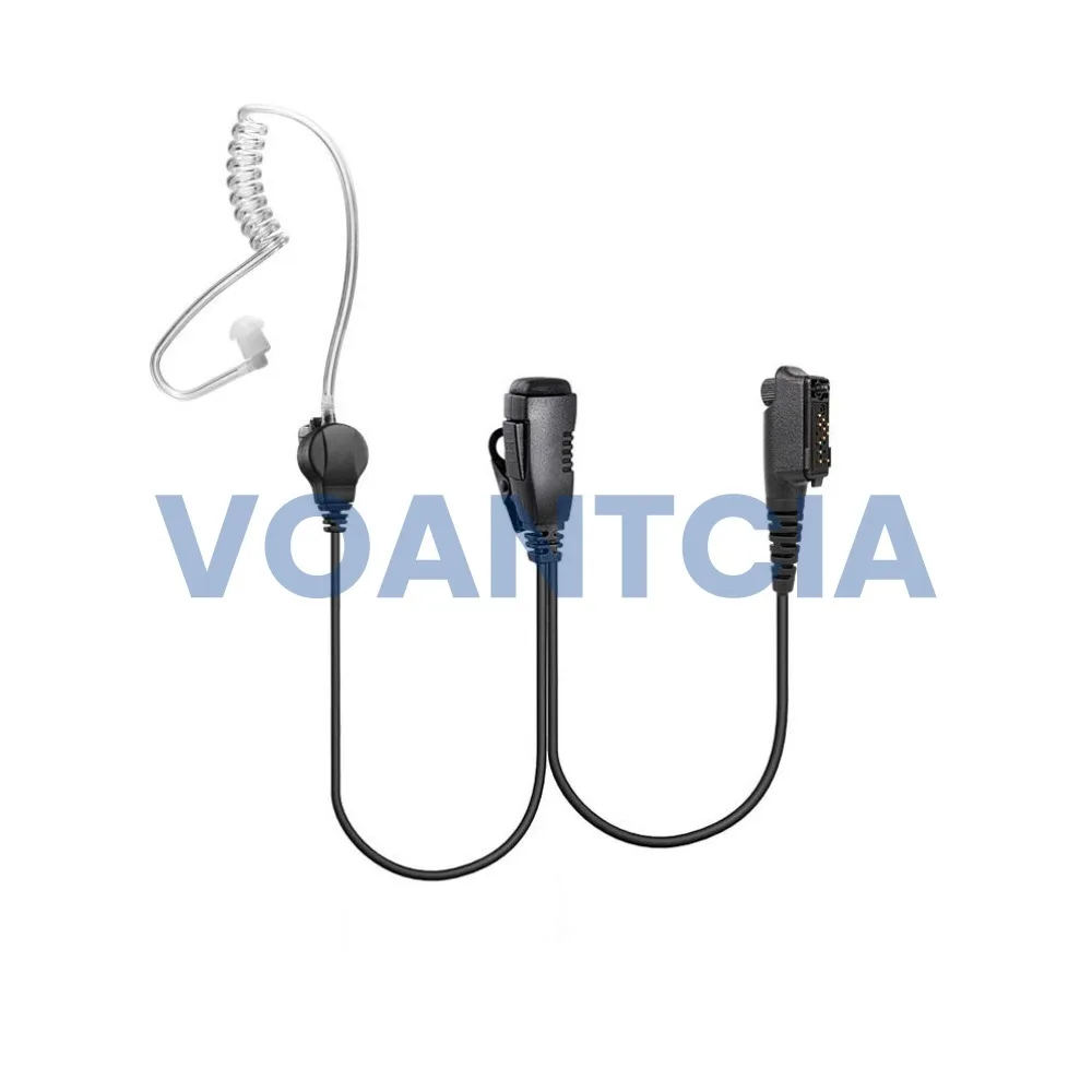 سماعة أذن أنبوبية شفافة مع ميكروفون PTT لطية صدر السترة لملحقات جهاز الاتصال اللاسلكي EADS TPH900