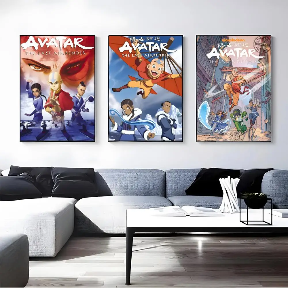 TV Series Avatar: The L-Last Airbender Poster Self-adhesive Art Waterproof Paper Sticker Coffee House Bar Room Wall Decor