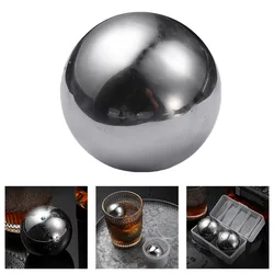 38MM Reusable Stainless Steel Ice Cubes Cooling Metal Ice Balls Set Whiskey Wine Beer Cooler Stones Party Bar Tool Accessories