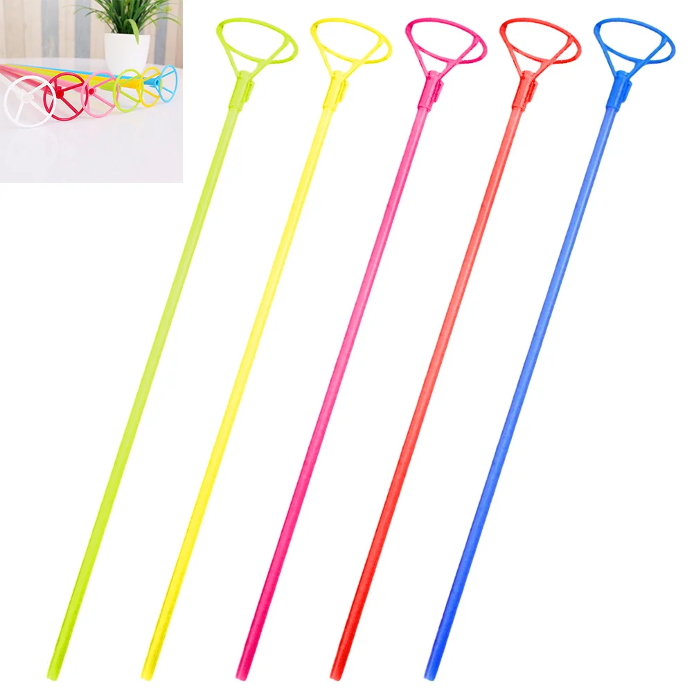 

10 Pieces Colorful Balloon Stick Holders Durable Party Balloon Cups Sticks for Birthday Wedding Anniversary Festival Decor