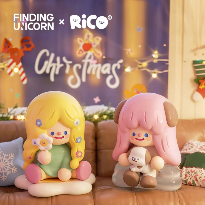 Finding Unicorn Rico Happy Home Party Series Anime Figure Guess Bag Ornament Figurines Home Decor Desktop Dolls Model Gift