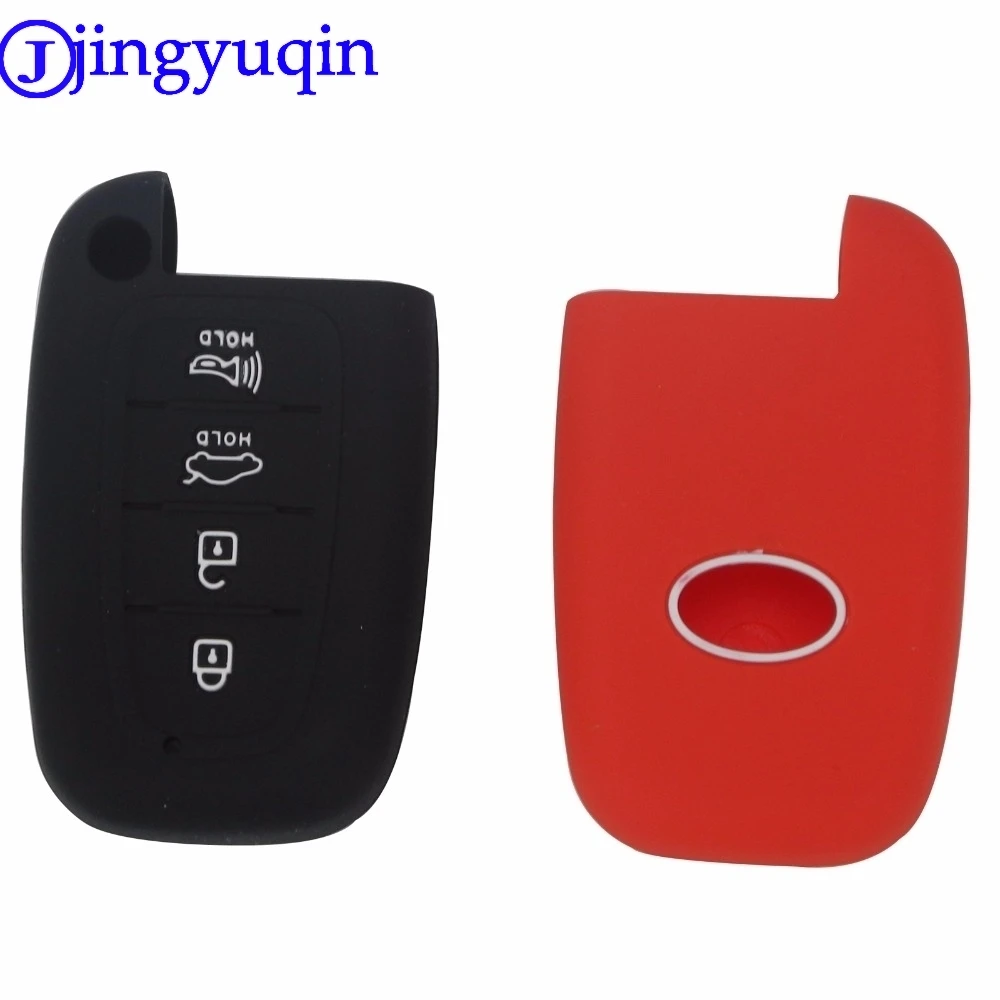 jingyuqin Remote 4 Buttons Silicone Car Key Cover Case For KIA K3 K5 Sorento Carens Cerato Forte Car Rubber Key Case Fob