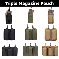 Triplo Molle Sistema de Bolsas de Revista, Suporte Universal Mag para M4, M14, M16, AK, AR, Glock, 1911, 9mm Bolsa de Cartucho, Tático Militar