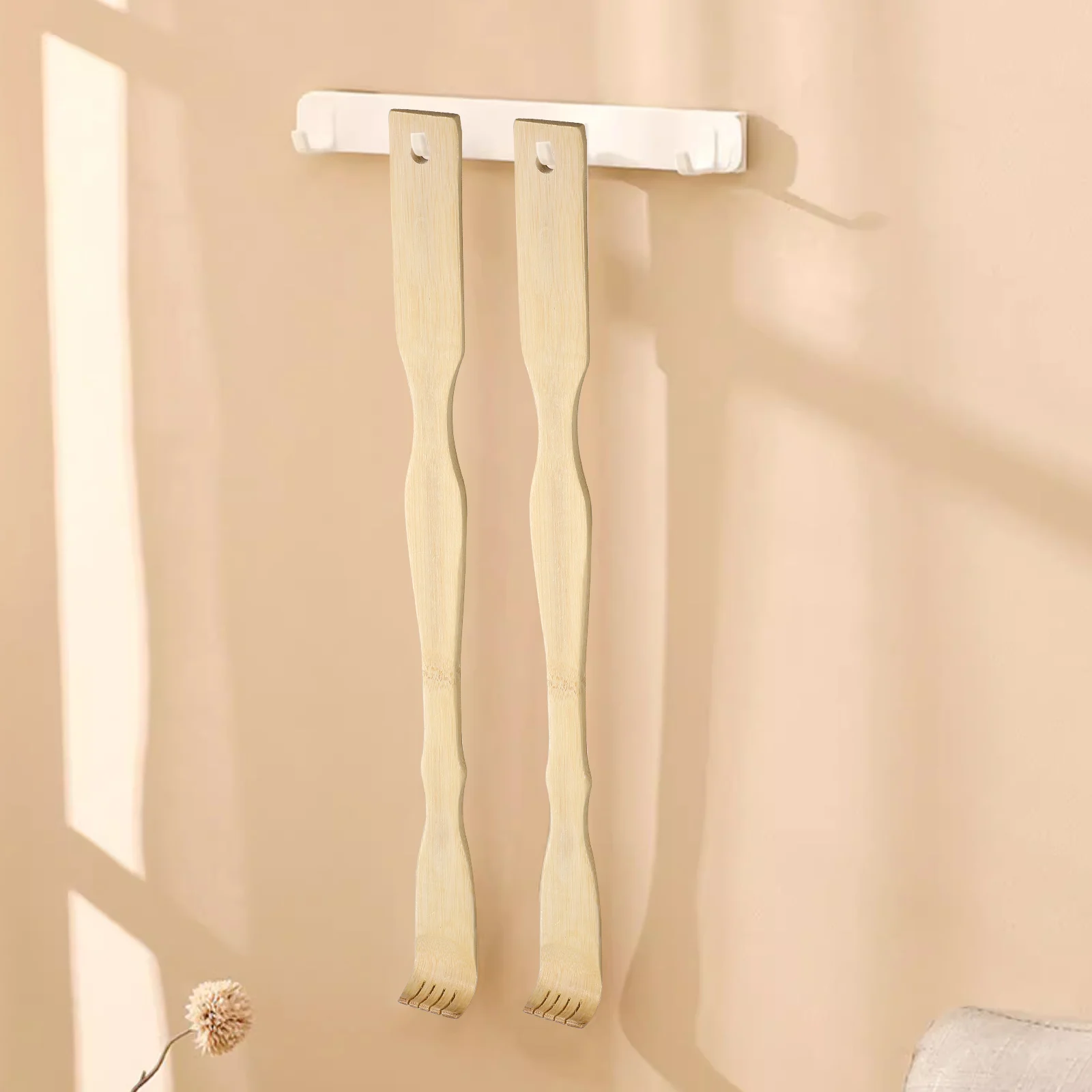 

3pcs Bamboo Back Scratcher Wooden Body Massager Long Handle Lightweight Durable Smooth Easy Storage For Women Men Itch Relief