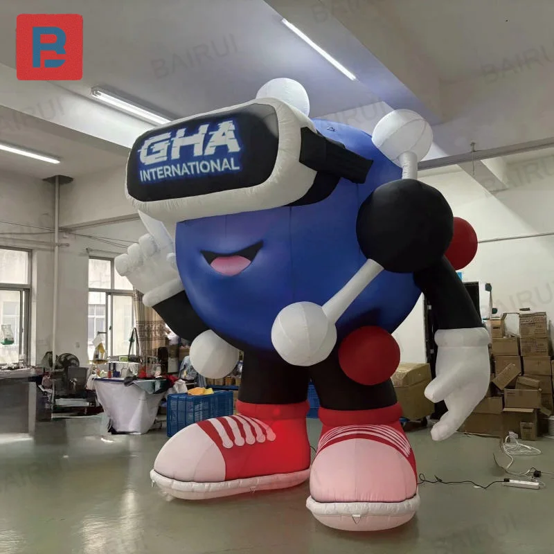 Inflatable robot dolls with blowers, outdoor shopping mall and square activity decoration props