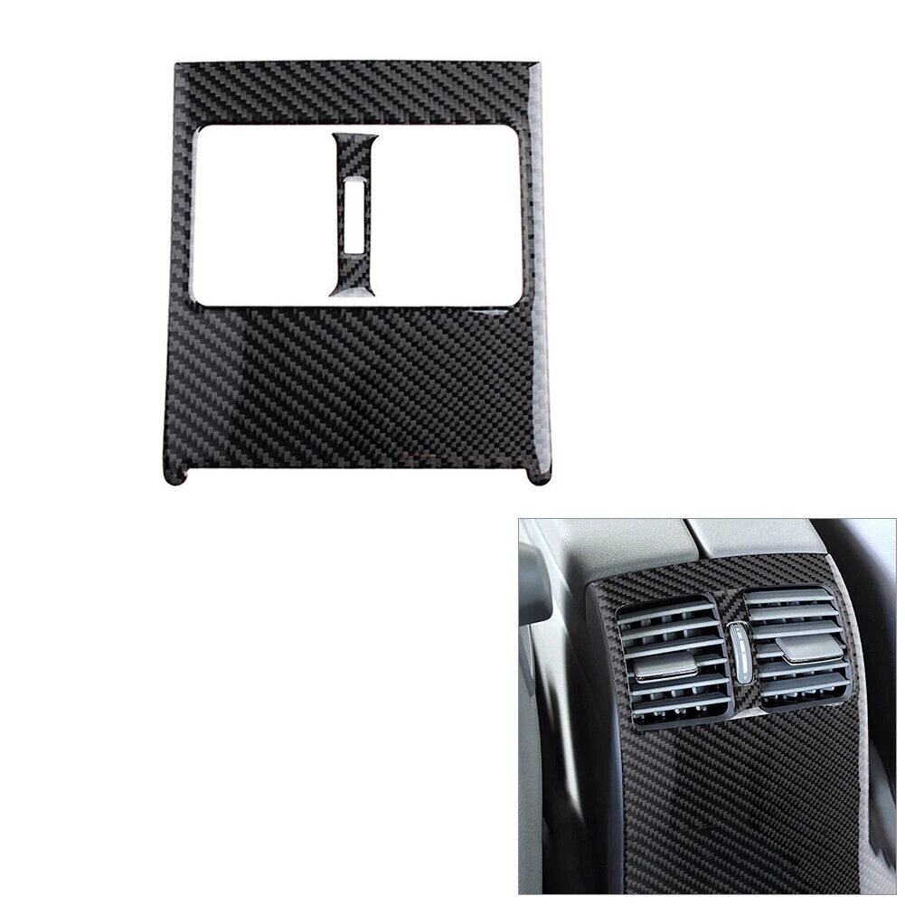 غطاء فتحة تهوية خلفية مضاد للتآكل، غطاء من ألياف الكربون الأسود، الخدوش الموجودة، حماية منبهتان، فاخرة