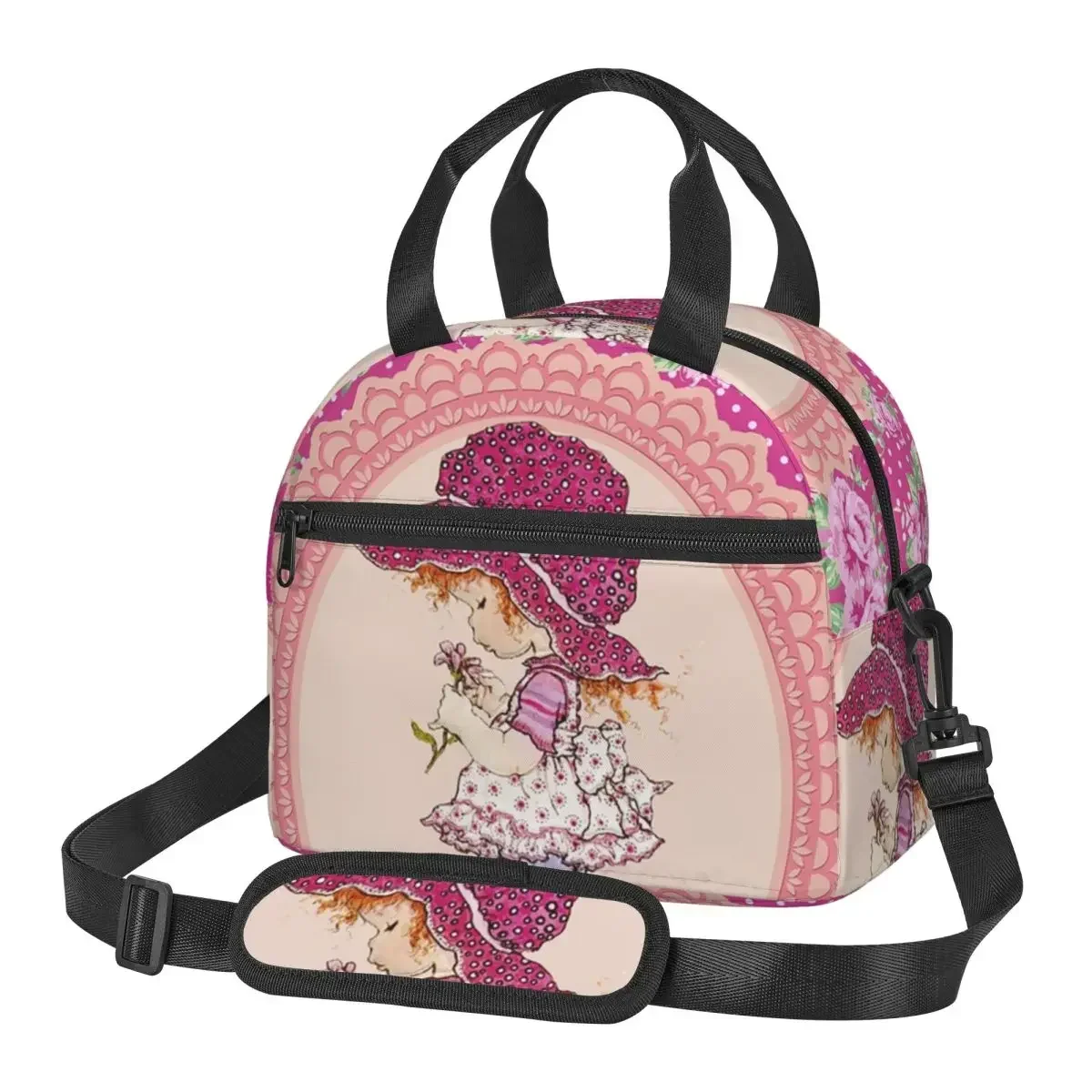 

Kawaii Sarah Kay Lunch Bags Insulated Bento Box Portable Lunch Tote Leakproof Picnic Bags Cooler Thermal Bag for Woman Girl Work