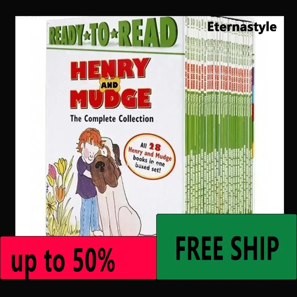 Hot Books of28 Volume Ready To Read Henryand Mudge English Child Book Learning and Education Picture Books for Ages 3To 6