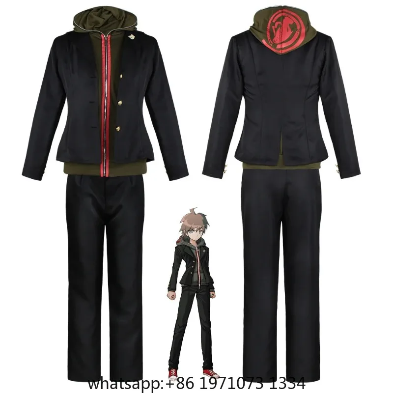 Costume de cosplay Anime Naegi Makoto, uniforme Super Danganronpa pour hommes, tenues de fête d'Halloween, ensembles de vêtements décontractés, déguisement