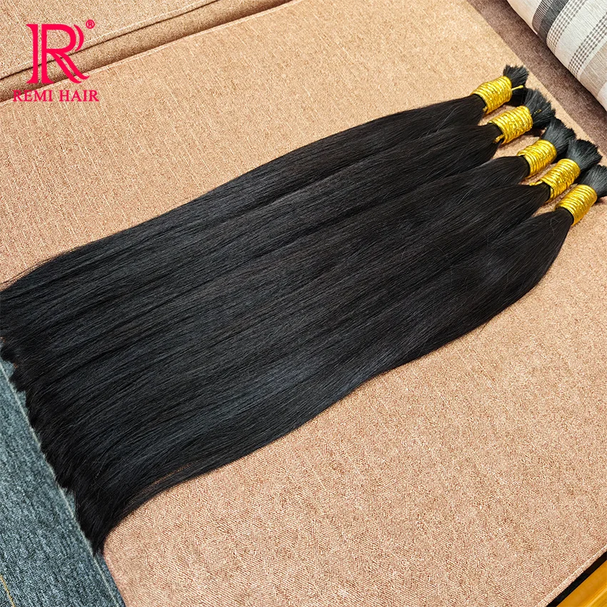 100% Real Human Hair Extensions Indian Hair Bulk Straight Natural Hair Weaving No Weft Human Hair Braiding For Women