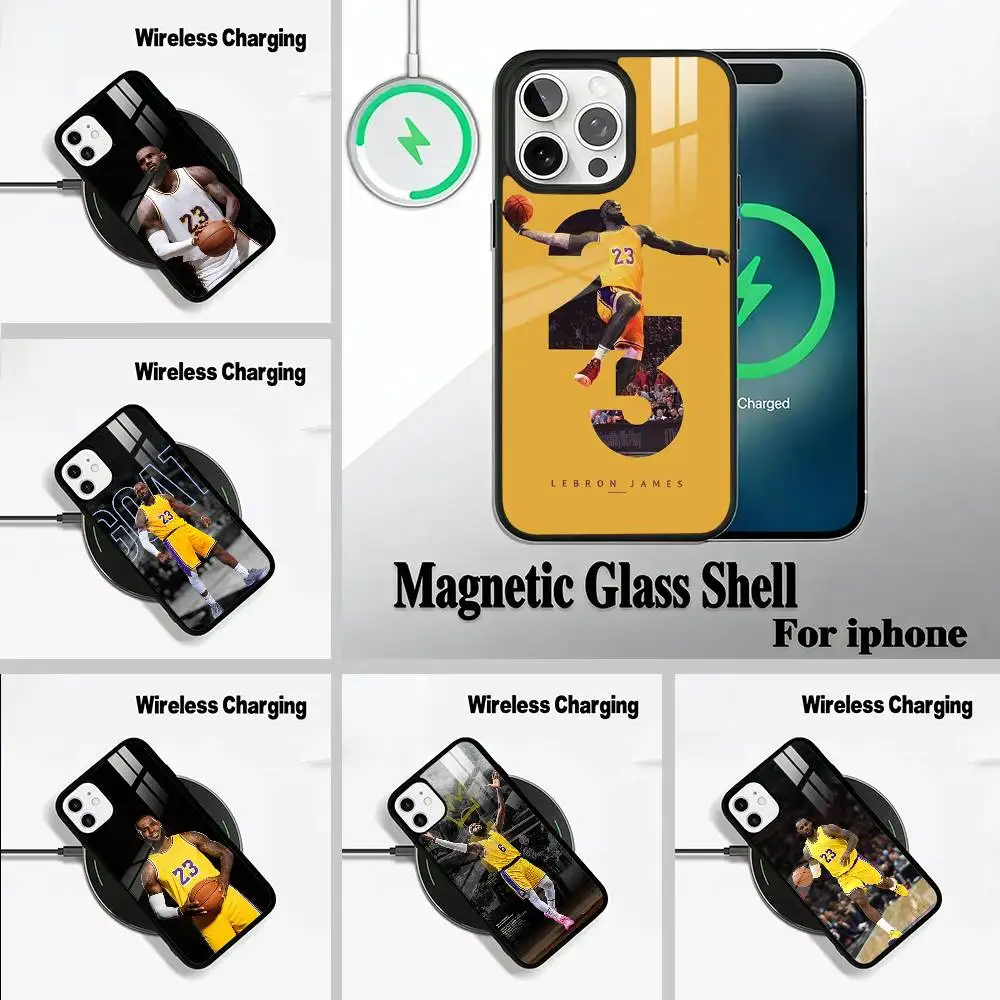 

J-James basketball Phone Case For IPhone17 16 15 14 13 12 11 Pro Max 16/15/14Plus Wireless Charger Cover Funda