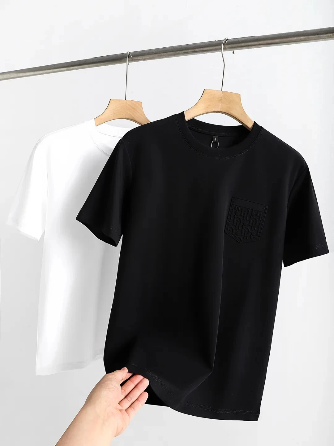 Supima Cotton Men's Short Sleeve T-Shirt Base Layer Casual round Neck Standard Fit Breathable Base Layer T-Shirt