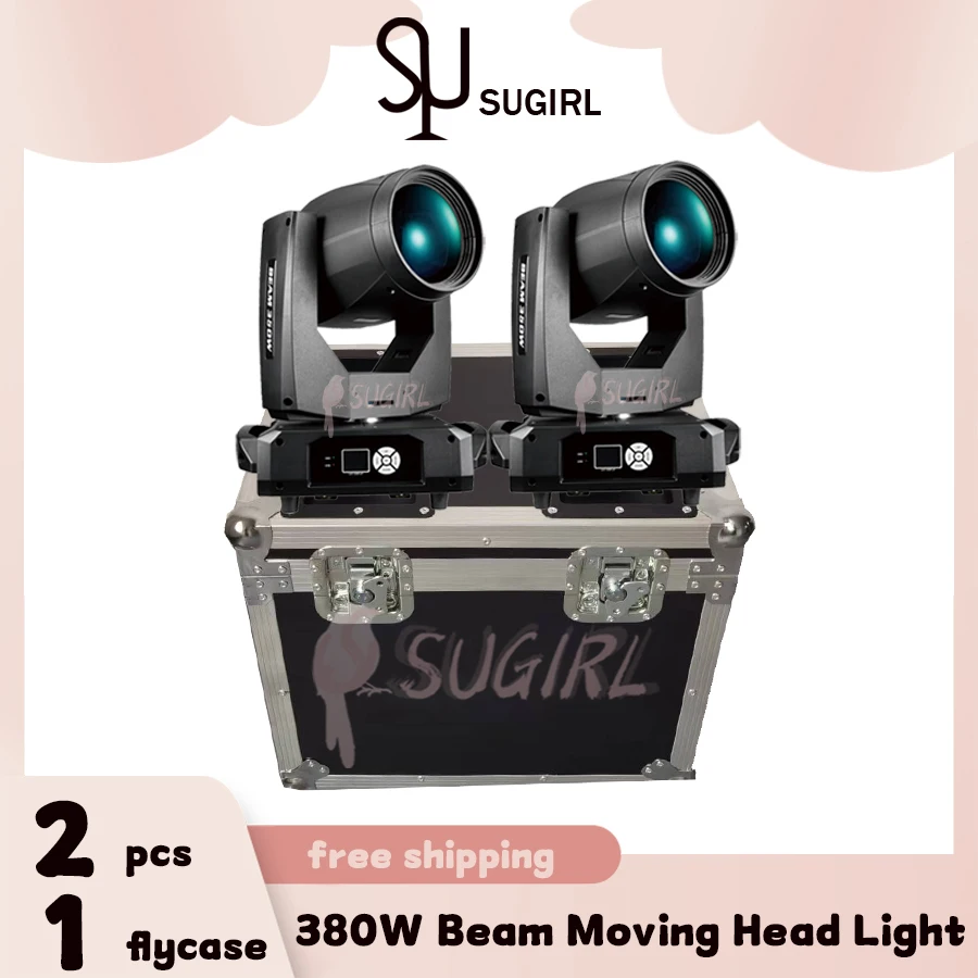 0 Tax 2Pcs Sharpy Beam 380W 20r Moving Head Light With Flight Case LED Moving Head Lighting Beam Spot Wash Stage Lights For Dj