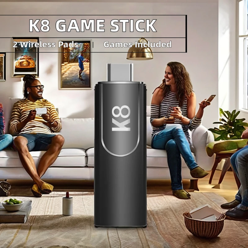 K8 Retro Game Console 2.4G Dual Wireless Controller  4K HD 20000 Retro Classical Games Retro Game Player Dual-Player Gaming