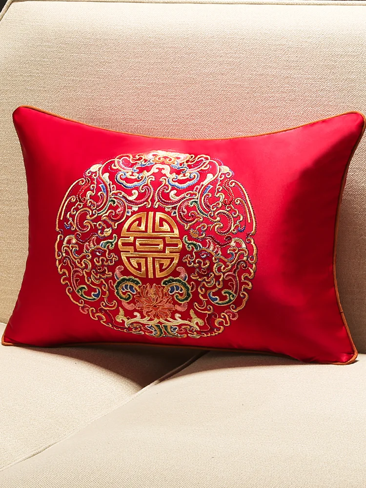 new-chinese-style-sofa-pillow-silk-satin-embroidery-backrest-pad-with-core-rectangular-pillow-lumbar-pillow-living-room