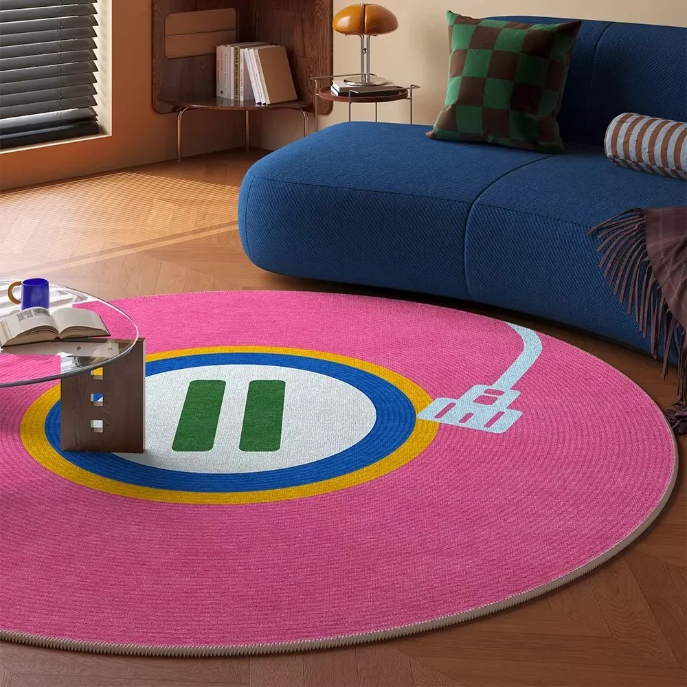Cartoon Record Player Round Rugs Living Room Home Decoration Carpet Room Rug for Bedroom Floor Mats 원형러그 Alfombra Redonda Ковер