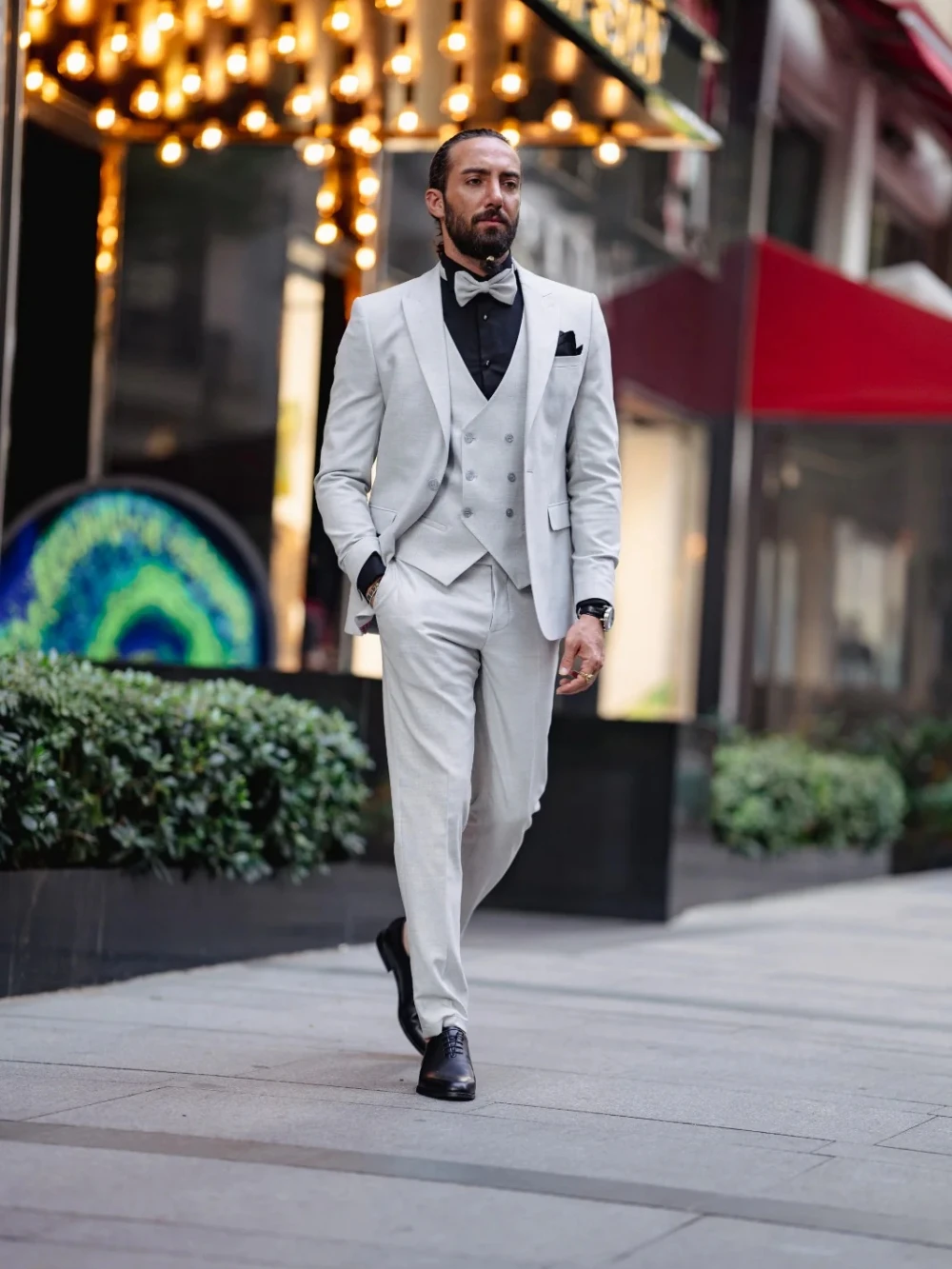 Summer Breathable Men's Linen Suits Beach Wedding Tuxedo Grey Handsome Man Slim Fit Suit Set Formal Business Outfit On Sale