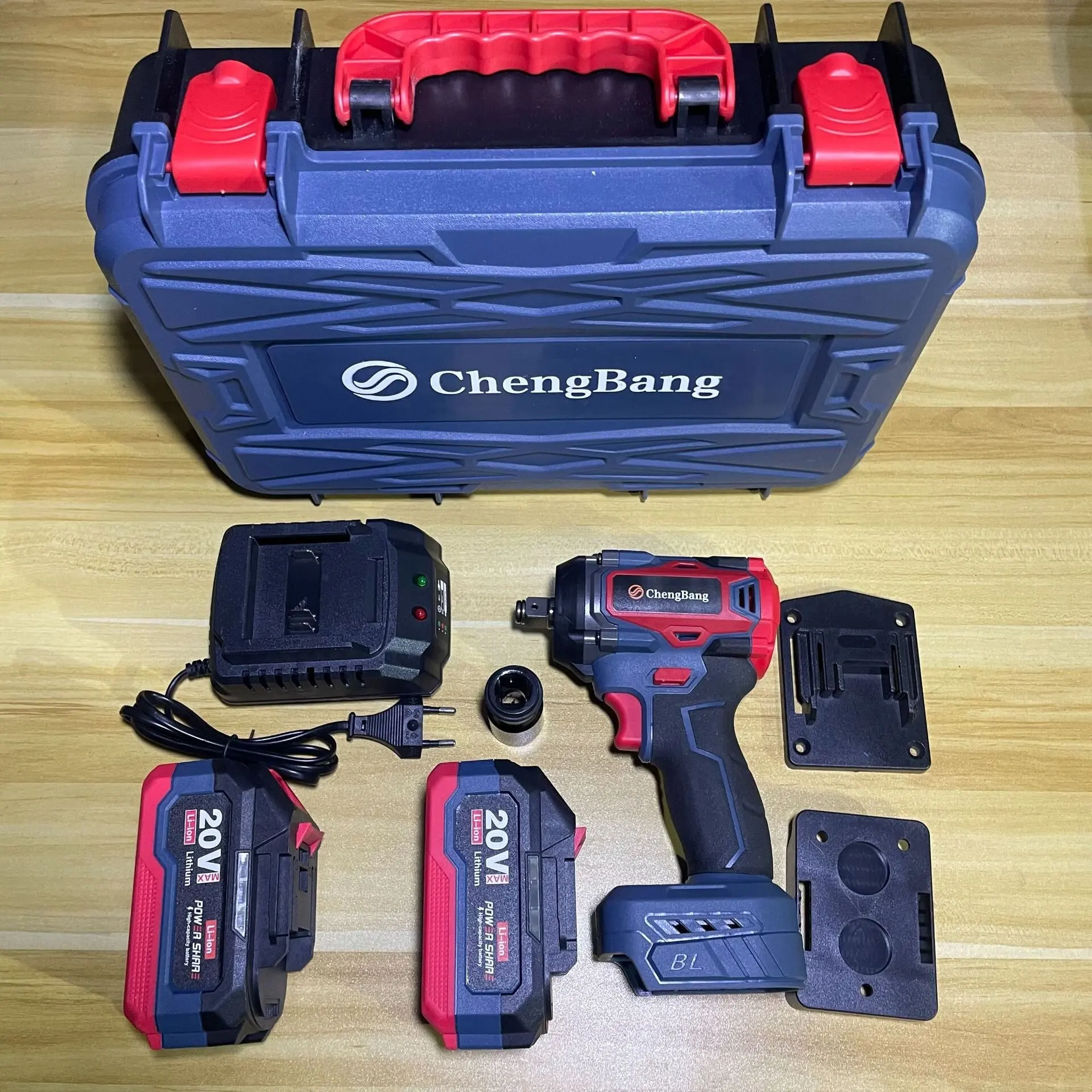 For 21V High-Torque Electric Impact Wrench Industrial Grade Cordless Power Wrenches with Shadowless Lamp and Hanging Bracket