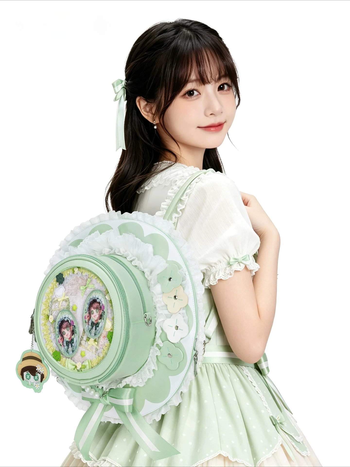 Japanese Original Green Gardener Lta Bag Two-dimensional Comic Show Backpack Large Capacity Lolita Messenger Bags for Women