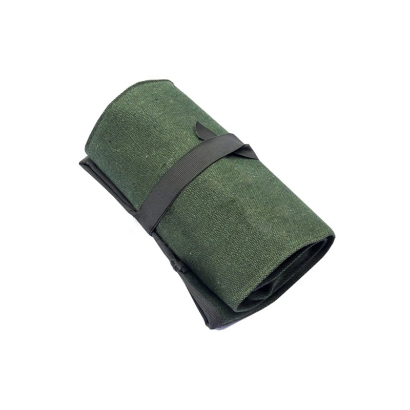Bolsa almacenamiento rollo herramientas para bonsái lona resistente con 10 bolsillos para puerto jardín