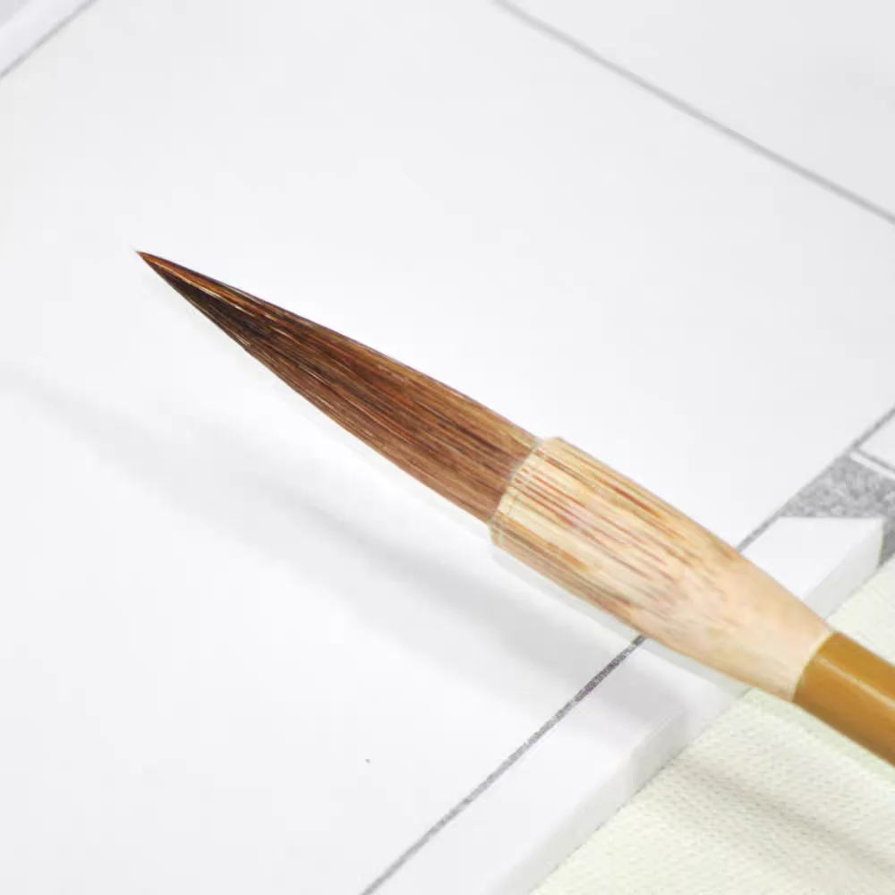 Deng Shiru Seal Script Chinese Brush Woolen Horse Multiple Hair Calligraphy Brush Traditional Calligrapher Huzhou Writing Brush