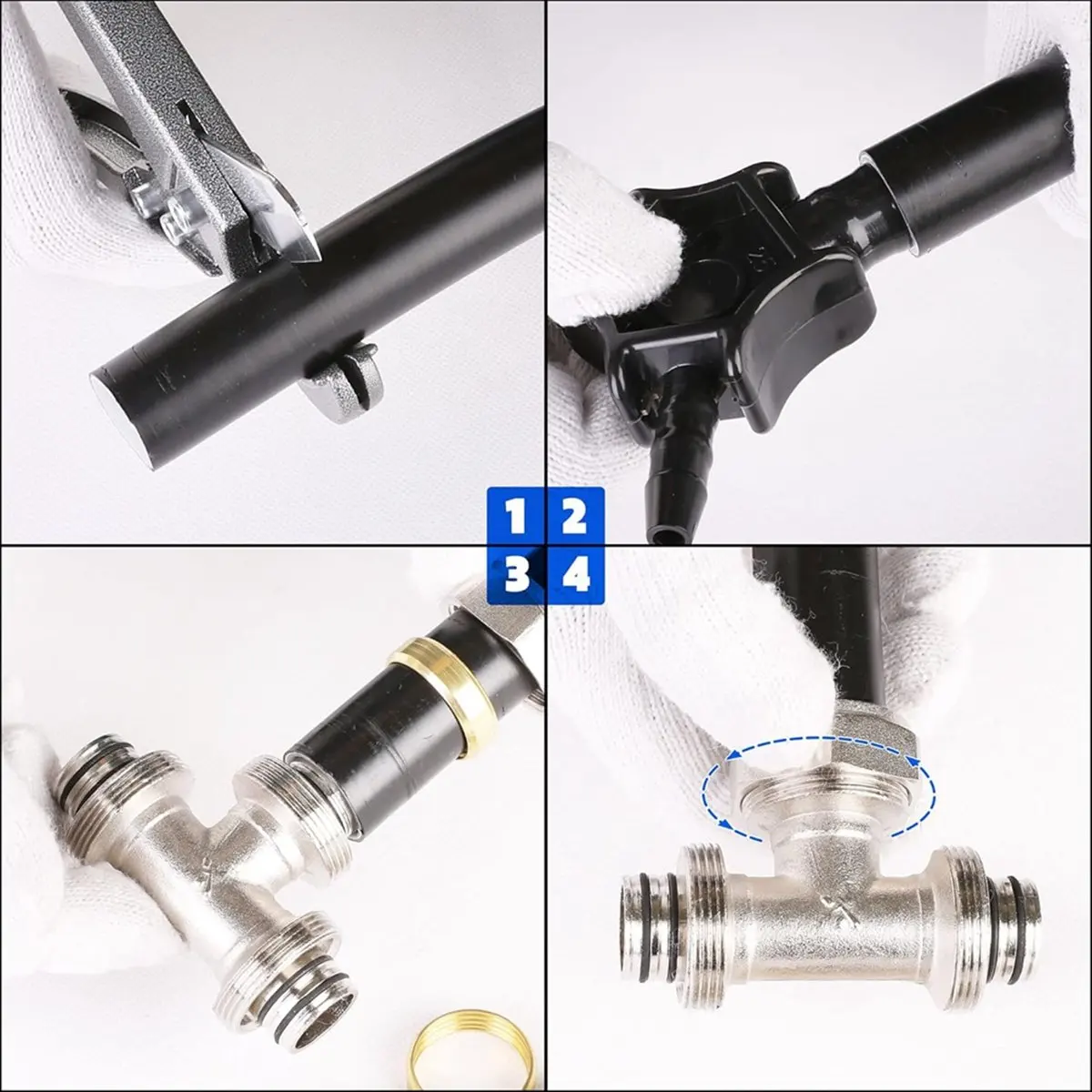 2 قطعة تركيبات أنابيب الهواء المحملة 3/4 بوصة × 3/4 بوصة أنابيب × 3/4 بوصة أنابيب × 3/4 بوصة، ضغط 200 رطل لكل بوصة مربعة، تركيبات خط الهواء #6