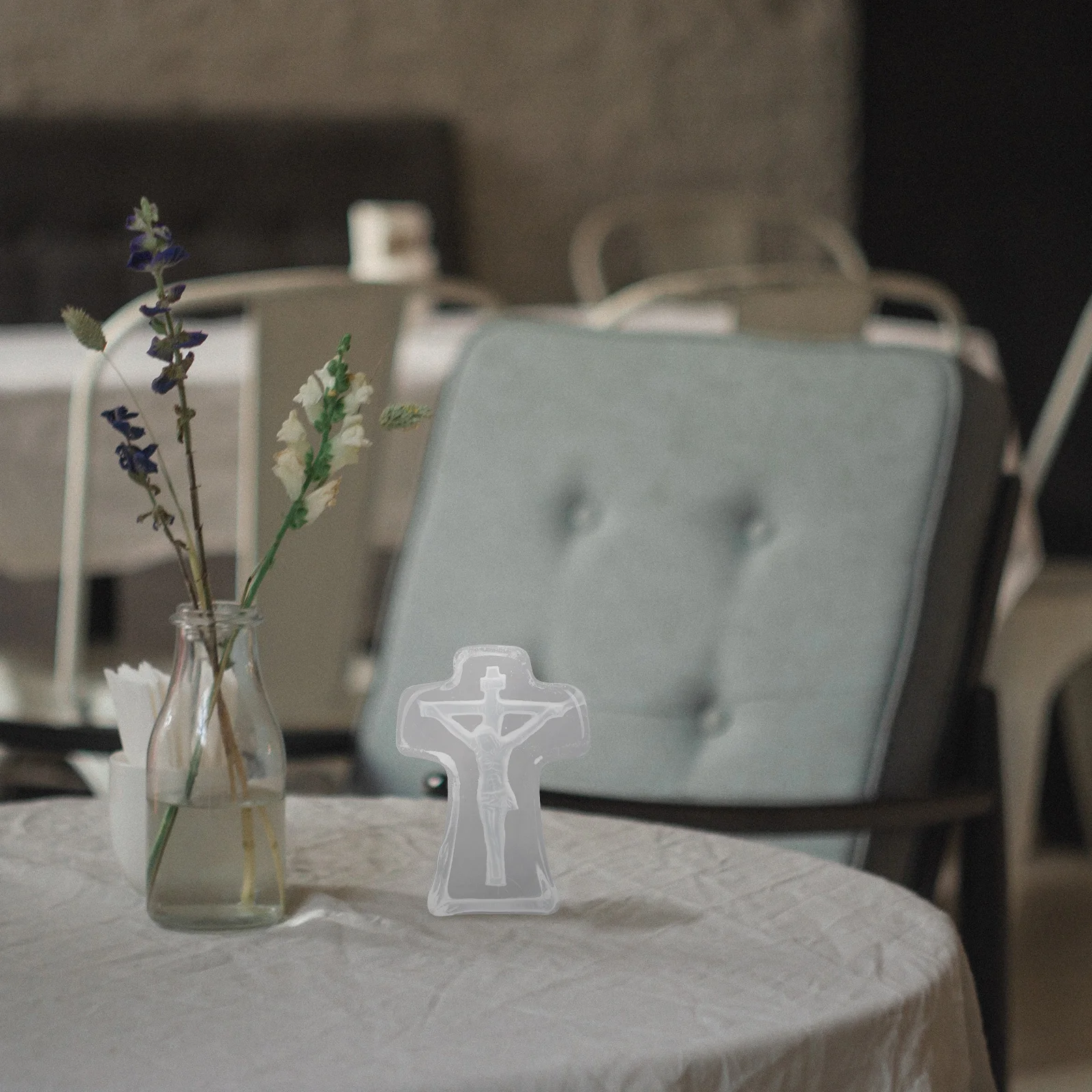 

2Sets Crystal Cross Decor Christian Wedding Gift Modern Unique Home Desktop Blessing Ornament High Grade Fine Workmanship