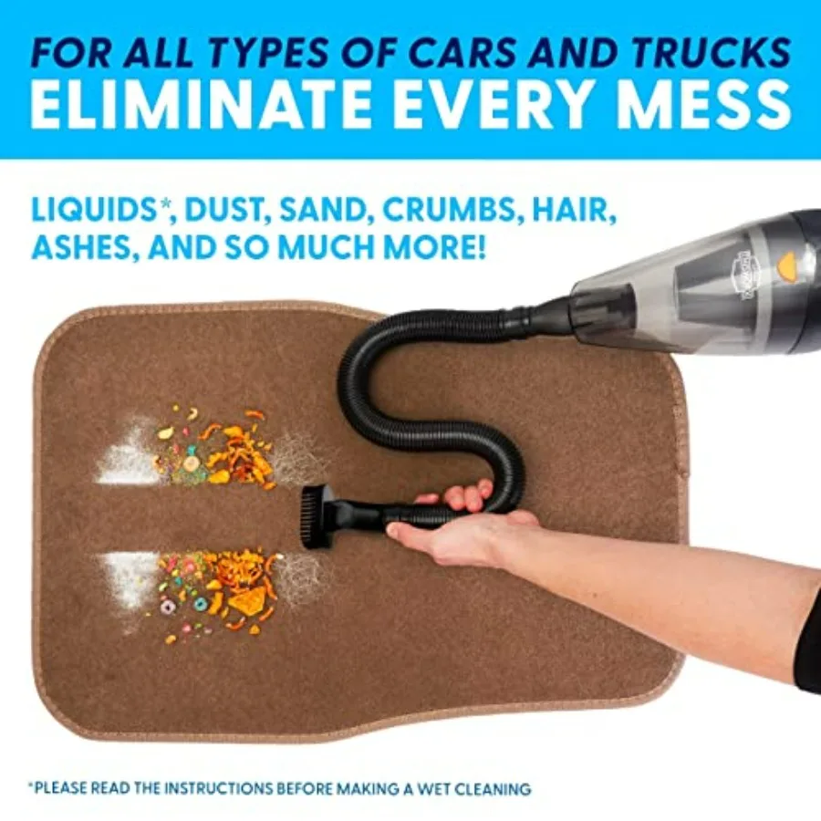 مجموعة مكنسة السيارة من ThisWorx + مجموعة منظم صندوق السيارة باللون الرمادي