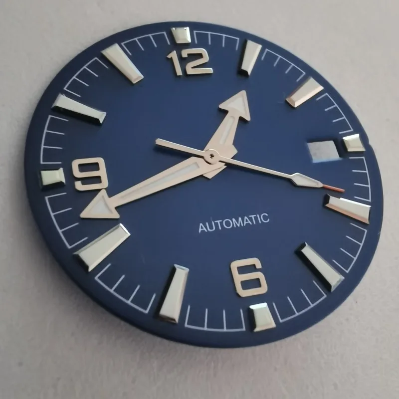 31mm Super Green Luminous 369 Number Scale Insert Black Blue Watch Dial Hands Fit for NH35 NH36 Mechanical Movement Sea 600