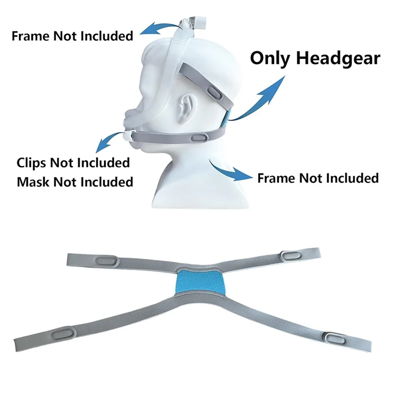 AT02-2 팩 Airfit F30i 헤드기어용 교체용 헤드기어 F30i 풀 페이스 마스크 스트랩용 CPAP 스트랩