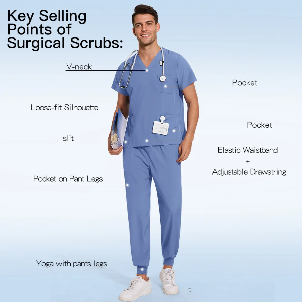 

Operating Room Work Clothes Short Sleeved Hand Washing Clothes Unisex Nurse Clothes Doctor Clothes