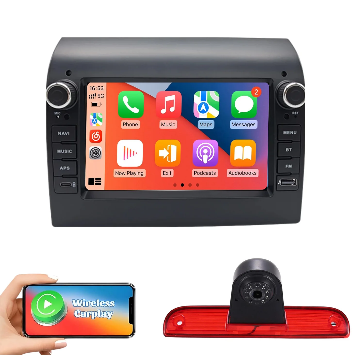 Multimedia Carpaly GPS Android Auto Car radio Navigation+HD Reverse camera For Citroen Jumpe Relay III/Fiat Ducato/Peugeot Boxer
