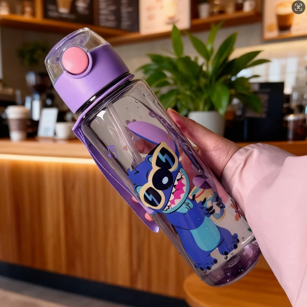 3D Printed Cartoon Pattern Water Bottle, Durable Reusable, Adorable & Fun, LightweightTravel Kettle, Sturdy Plastic Cute Travel