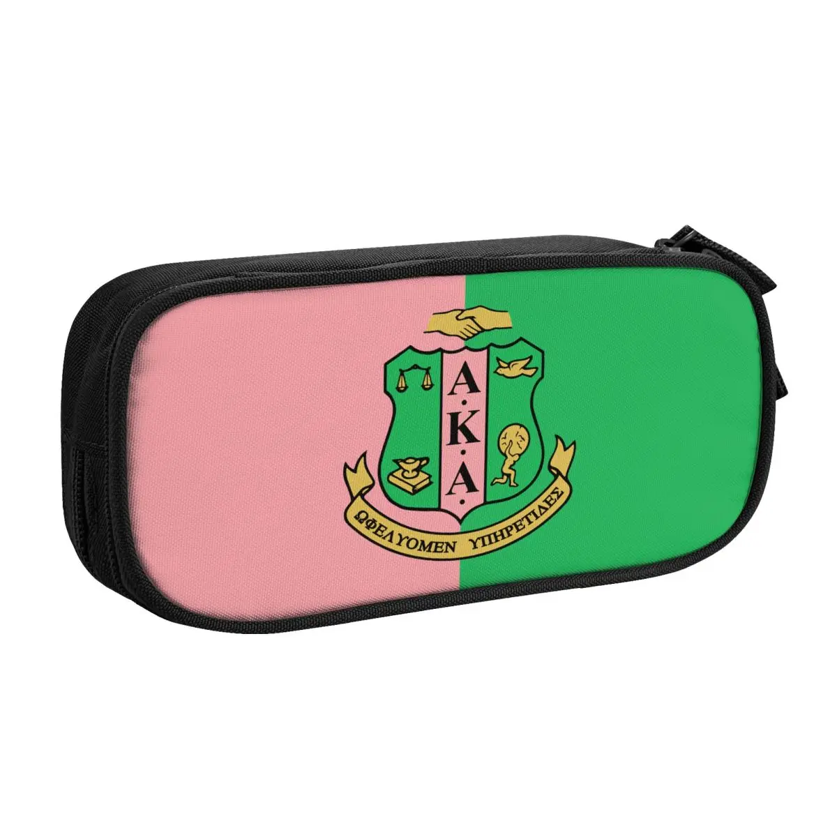 Alpha Sorority Kappa Alpha AKA Big Capacity Pencil Pen Case Office College School Large Storage Bag Pouch Holder Box Organizer