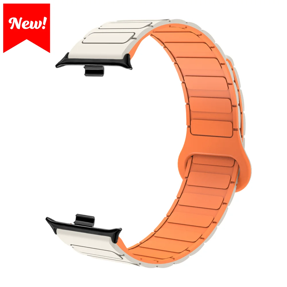 

Magnetic Loop Strap For Vivo Watch 3/Watch GT/IQOO Watch GT Armor Style Quick Release Waterproof Silicone Sport Watch Strap Man