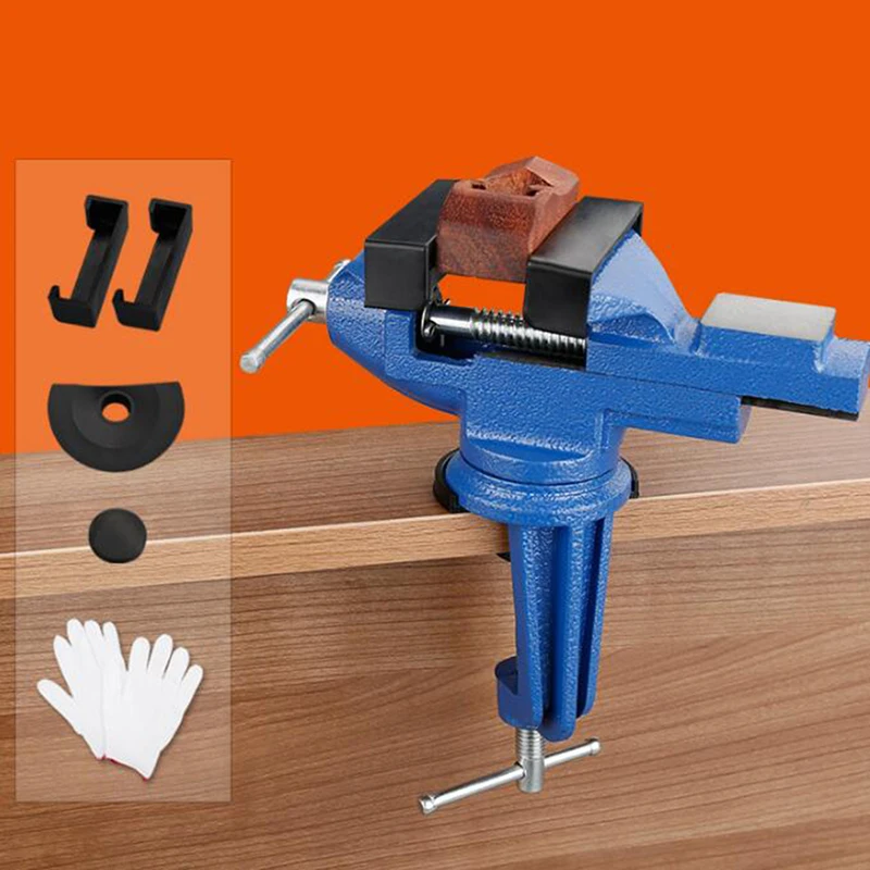 1Pcs 60mm Heavy Table Vise Bench Vice Universal Vise Desktop Vise Multifunctional 360 degree clamp fixture