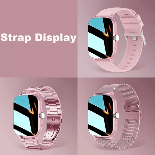 Imagen 2 del producto Reloj inteligente cuadrado para hombres y mujeres, reloj inteligente con pantalla completa, llamada, música, reloj inteligente para Android IOS, rastreador de Fitness, reloj inteligente deportivo