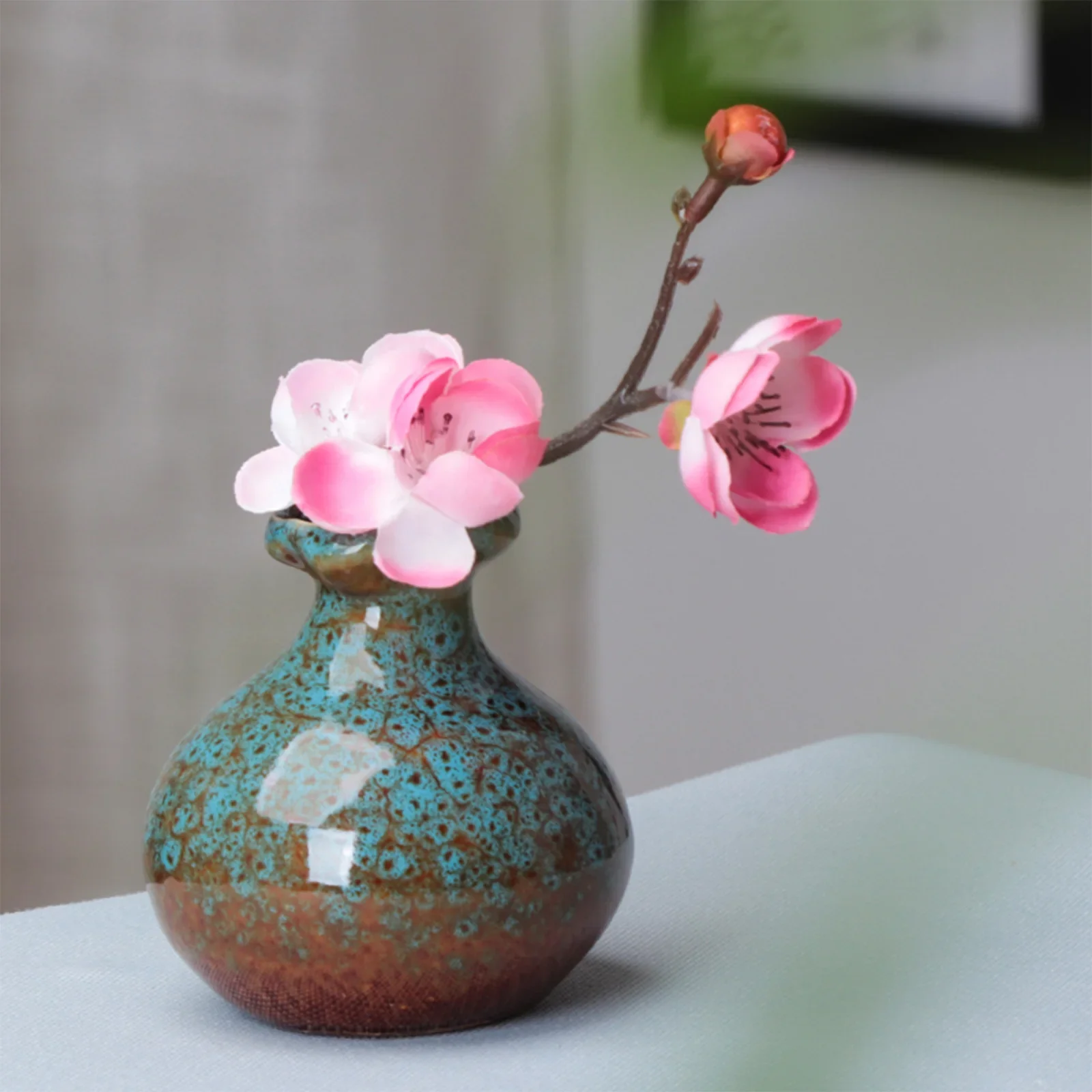 Ceramic Vase Pot Office Desktop Living Room Interior Decor Red Daily Necessities Blue Elegant High Quality Ceramics Flower Vases