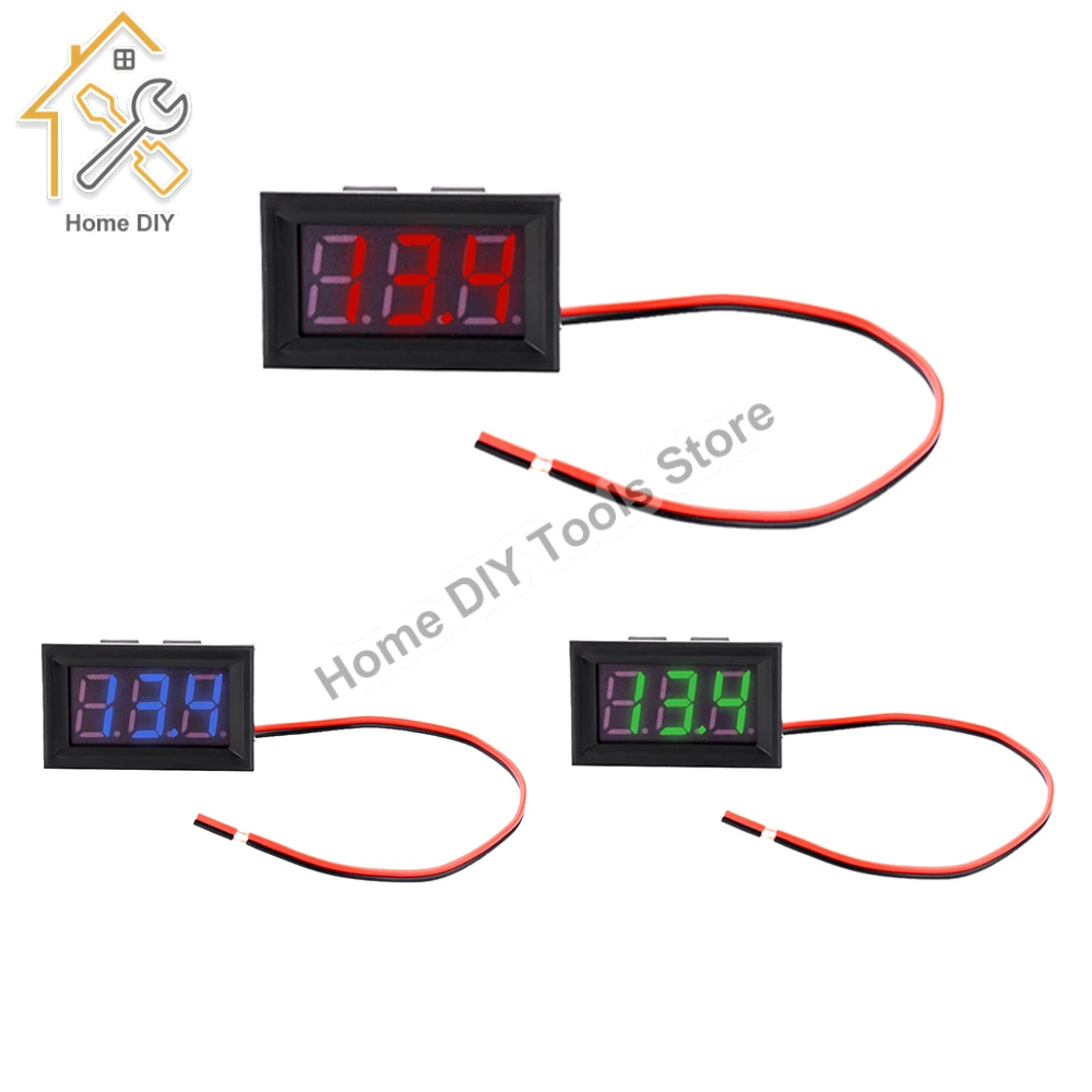 AC 70-500V 0.56 Digital Voltmeter Voltage Meter Red/Blue/Green 110V 220V 380V LED Display Voltage Tester