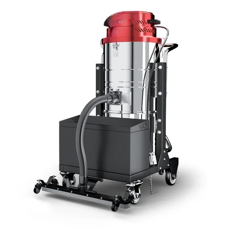 Industrial vacuum cleaner workshop with strong iron dust absorption, wireless high power