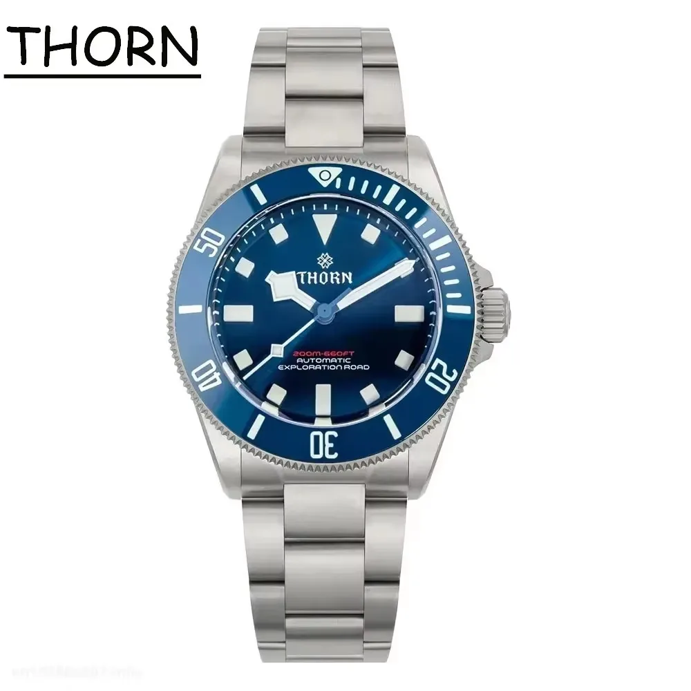 THORN Homage Titanuhr Vintage PT5000 Automatikwerk Saphir C3 Super leuchtende 200M wasserdichte Uhren für Herren Reloj