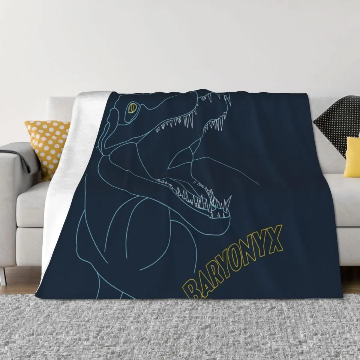 Одеяло Baryonyx lineart, кровать, модные рождественские подарки, пляжные одеяла Retros