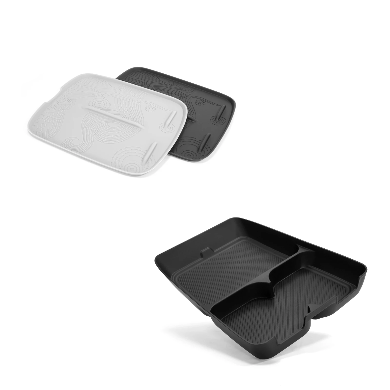 Für Leapmotor B10 2025 2026 Untere Mittelkonsolen-Aufbewahrungsbox, Kabelloses Ladegerät Silikonpad, B10 Aufbewahrungserweiterungszubehör