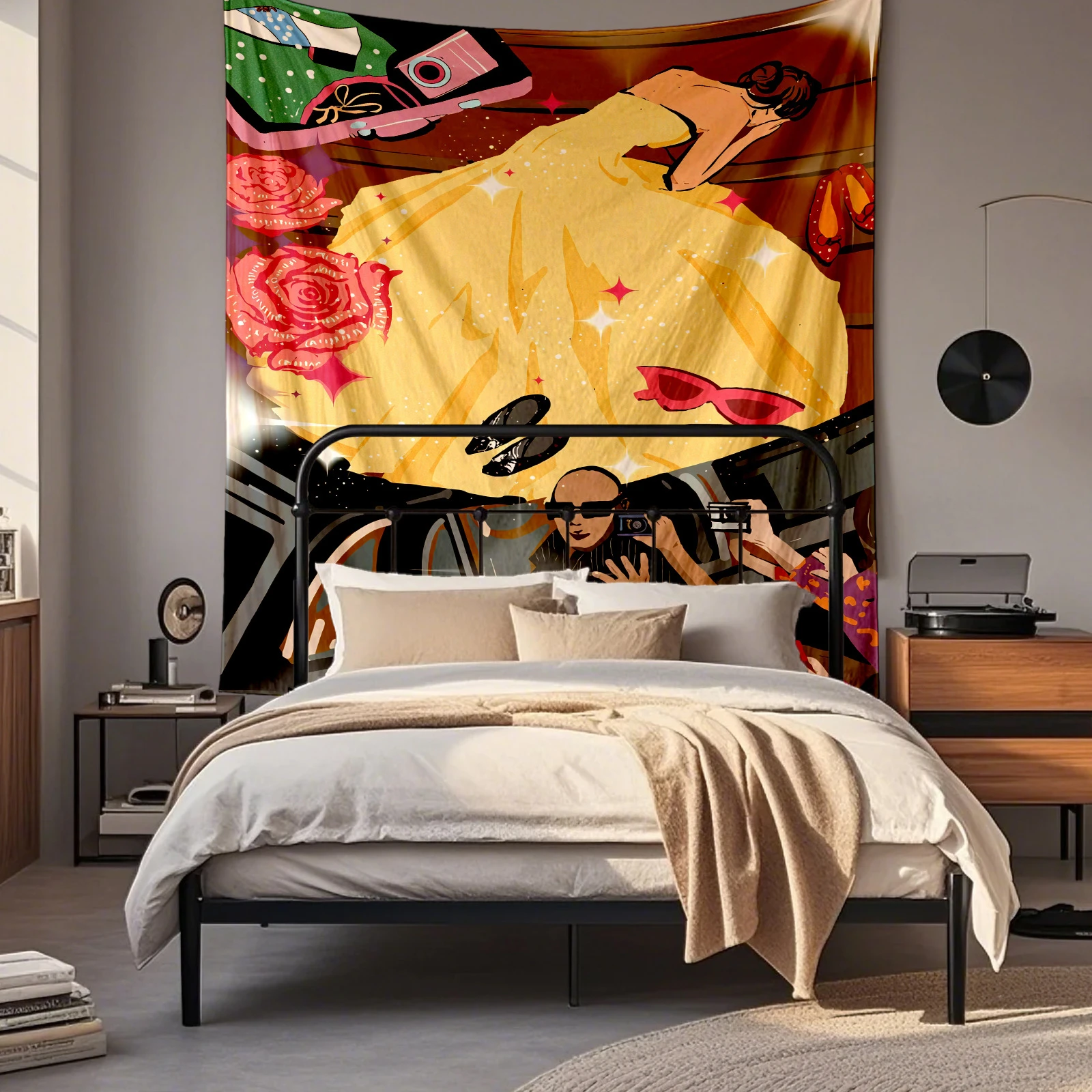 VIKAMA Abstract Figure & Sun Tapestry Wall Hanging, 6 Assorted Designs, Wall Art Decor for Bedroom Living Room