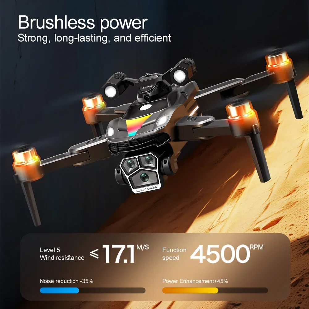 NEW V188 Drone Professional HD 8K EIS Sero Dual Camera Optical Flow Brushless Flodable RC Quadcopter Toys Christmas Gift For Men