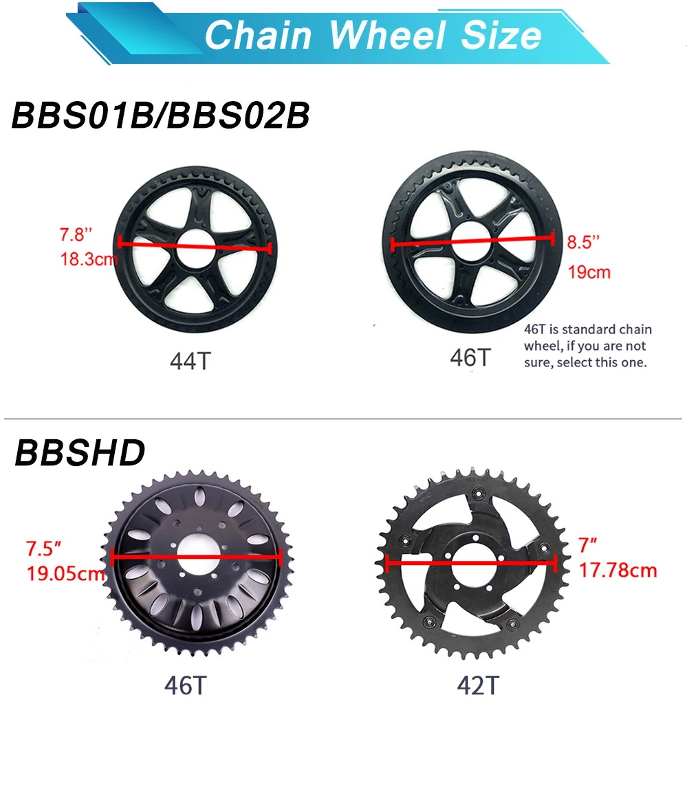 Kit di conversione BAFANG-Ebike, motore Mid Drive, BBSHD, BBS03B, BB, 68mm, 73mm, 90mm, 100mm, 110mm, 120mm, 48V, 52V, 1000W