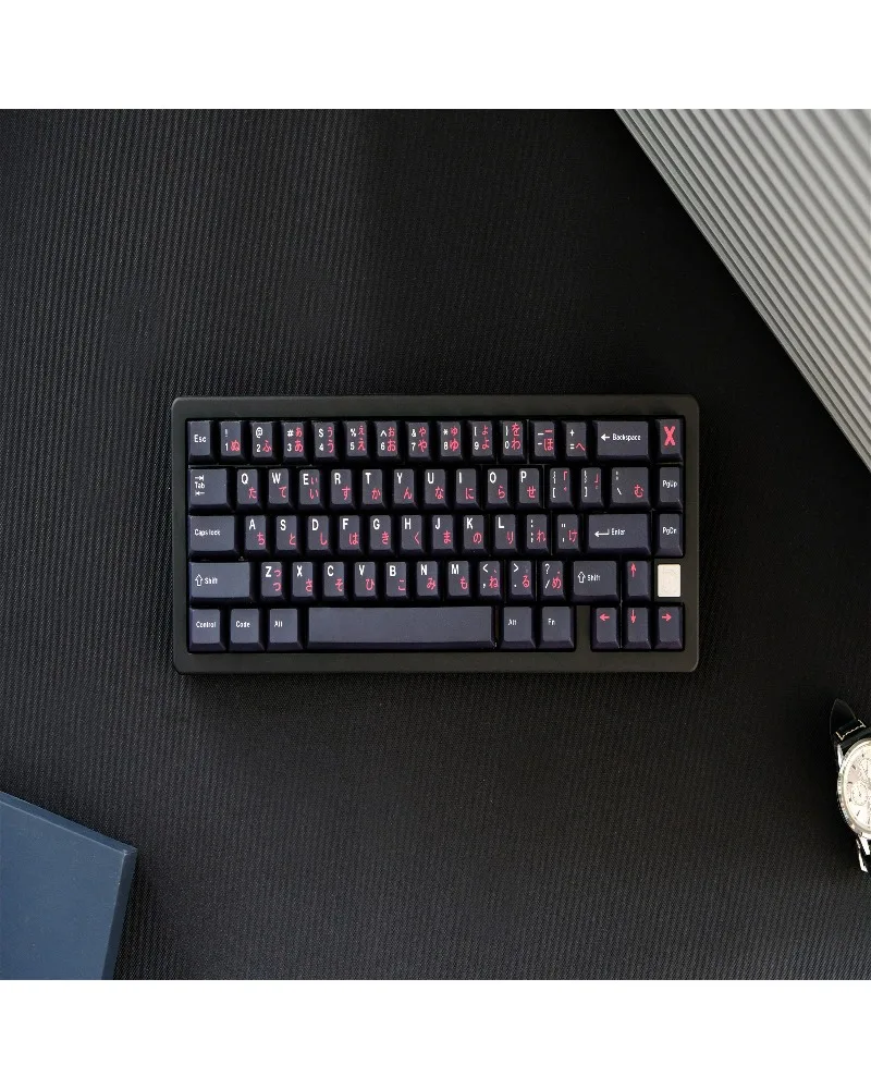 Red Japanese key cap 129 key PBT key cap Cherry original height five-sided sublimation process