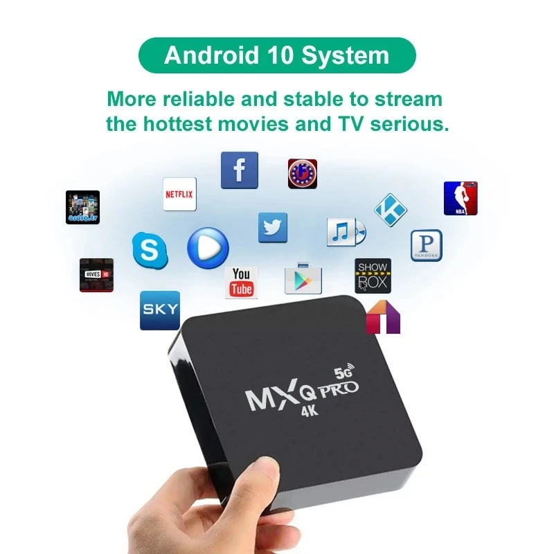 Mxq Pro ТВ-приставка Android RK3228A 2,4 GWiFi 8 ГБ ОЗУ 128 Гб ПЗУ медиаплеер 4K телеприставка Smart TV BOX