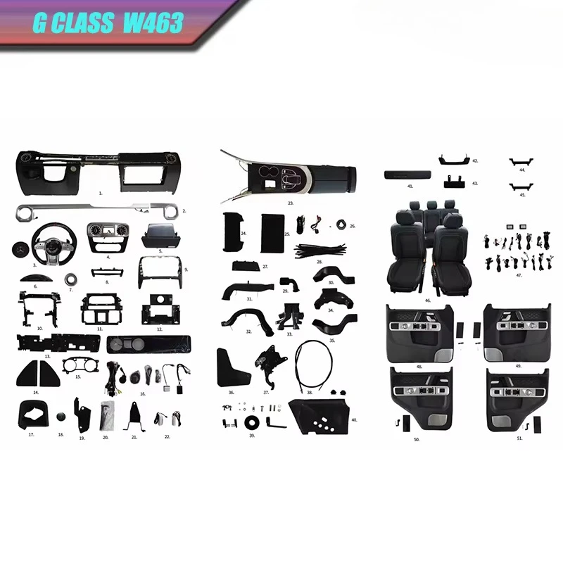 02-18y Car Interior Full Set G Class G55G500G63G350D Old to New 19y Car Interior Modified Parts Car Accessories